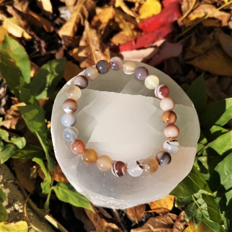 Bracelet agate du Botswana 8mm