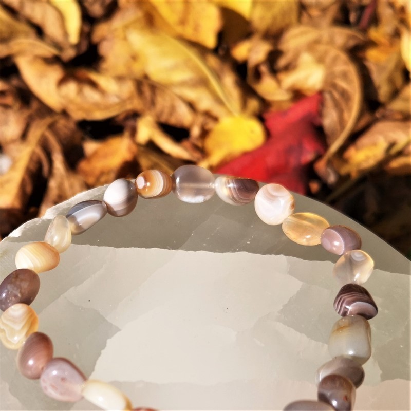 Bracelet agate du Botswana nuggets