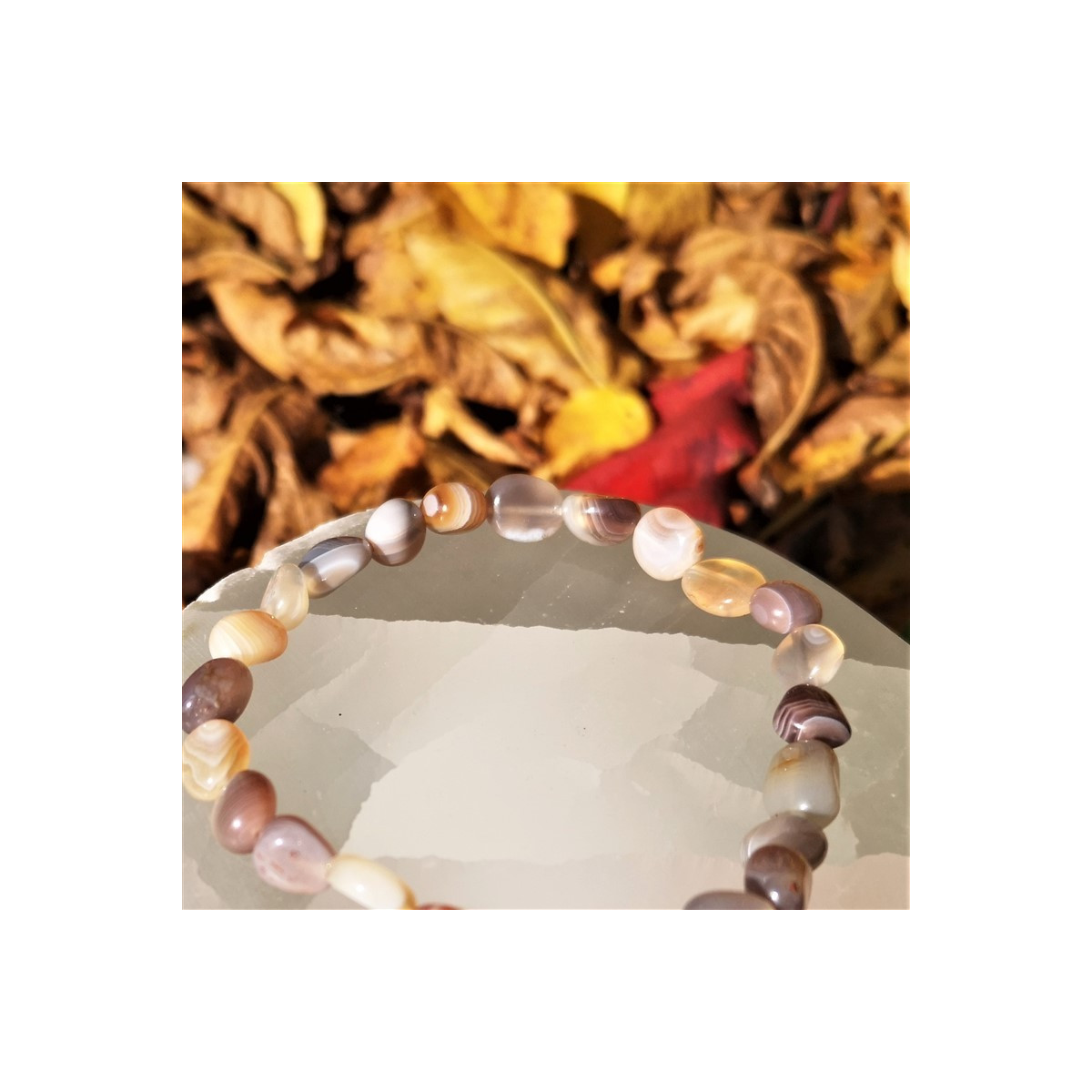 Bracelet agate du Botswana nuggets