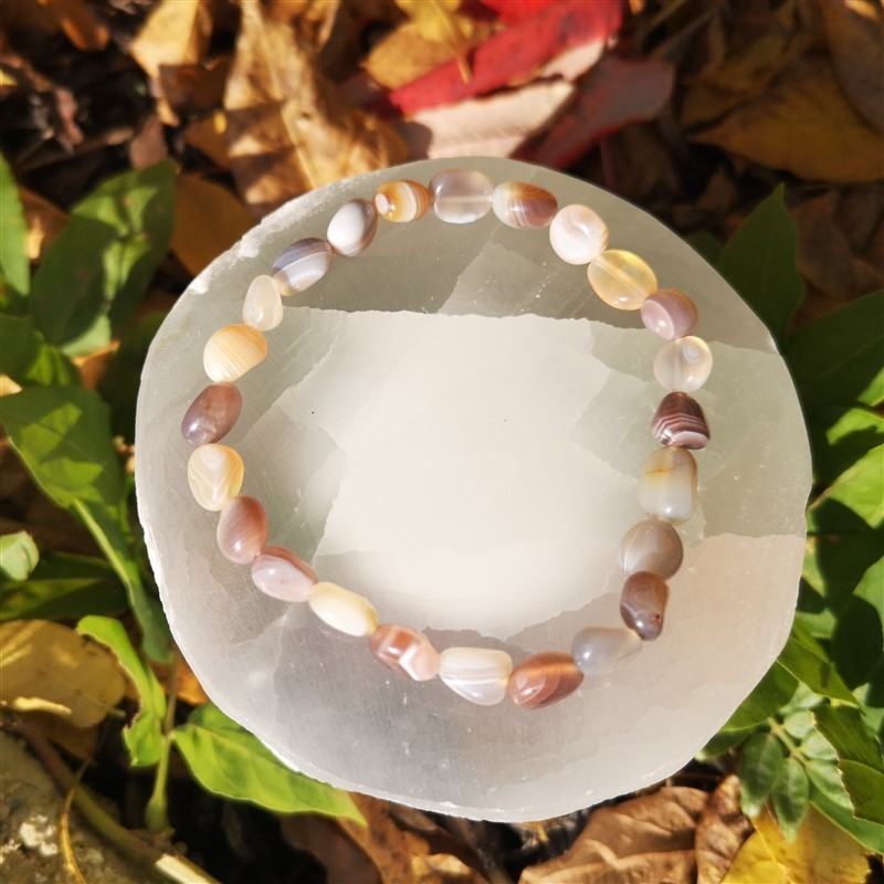 Bracelet agate du Botswana nuggets