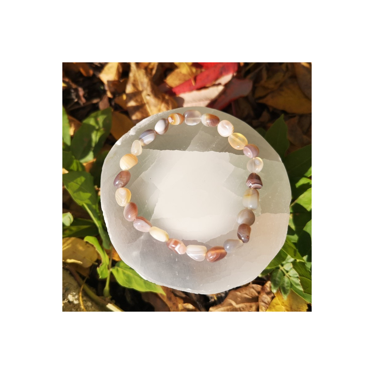 Bracelet agate du Botswana nuggets