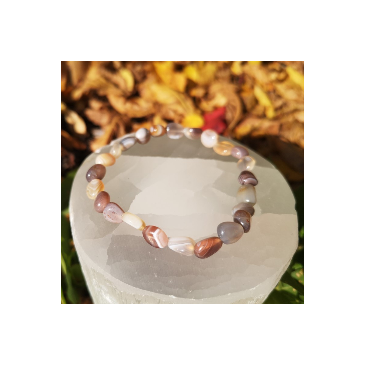 Bracelet agate du Botswana nuggets