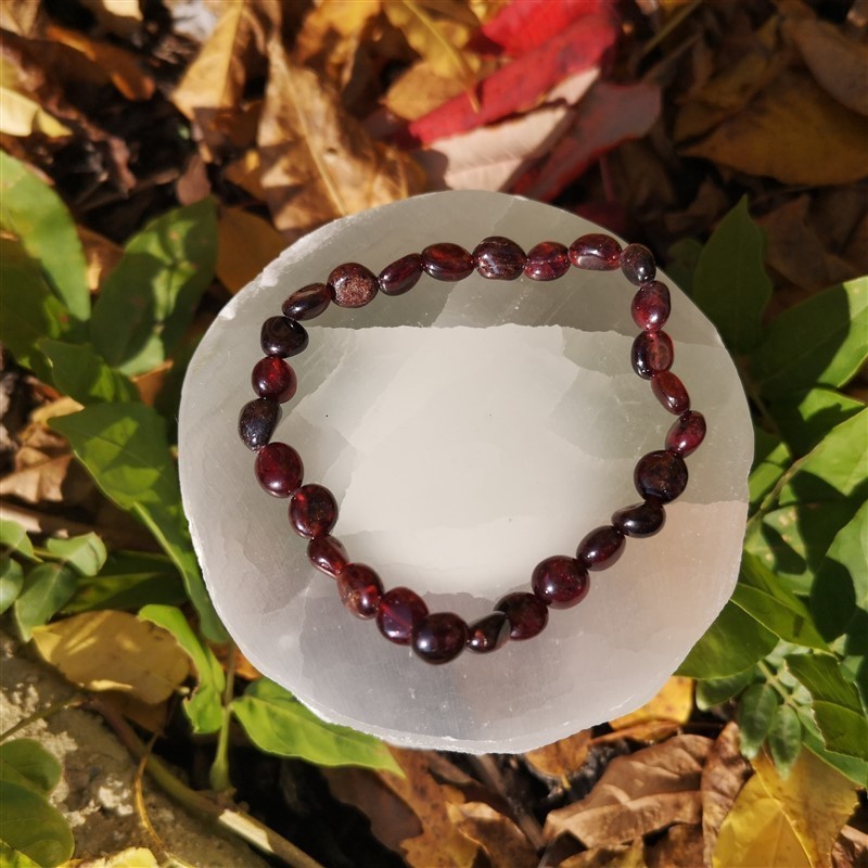 Bracelet grenat nuggets