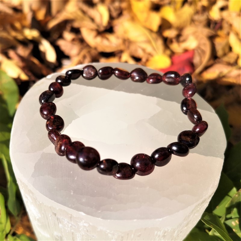 Bracelet grenat nuggets