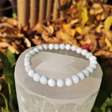 Bracelet aigue marine 6mm