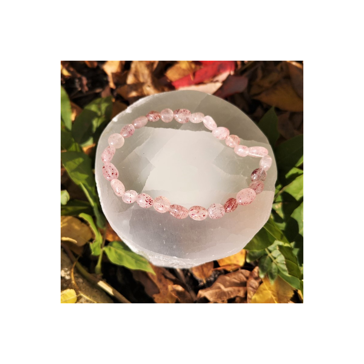 Bracelet quartz hématoïde