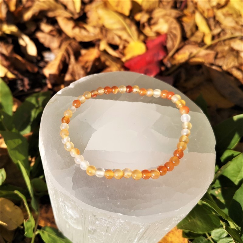 Bracelet cornaline 4mm