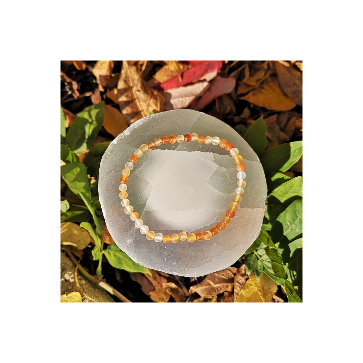 Bracelet cornaline 4mm