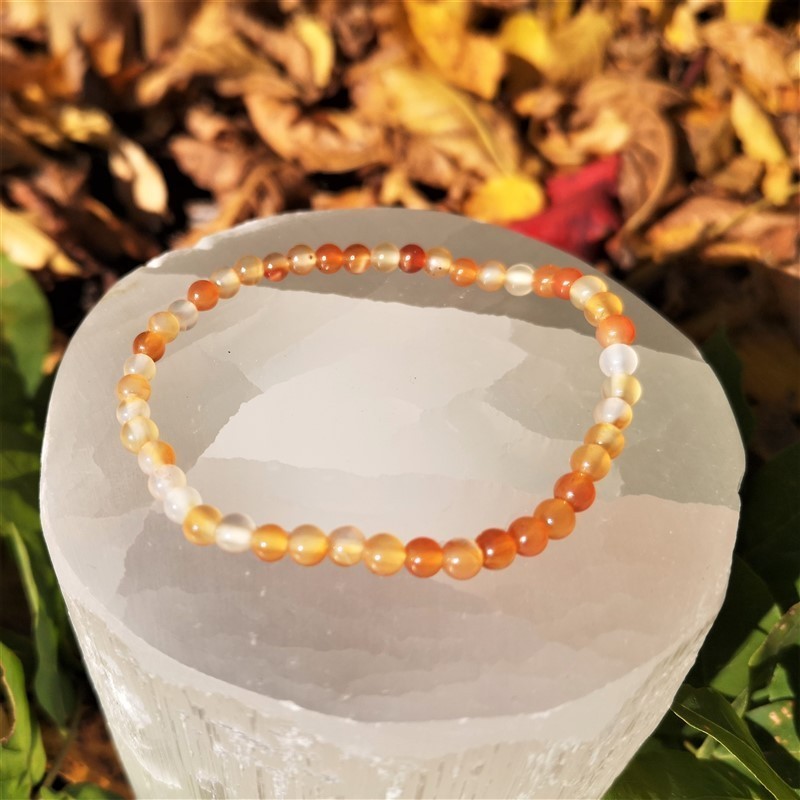 Bracelet cornaline 4mm
