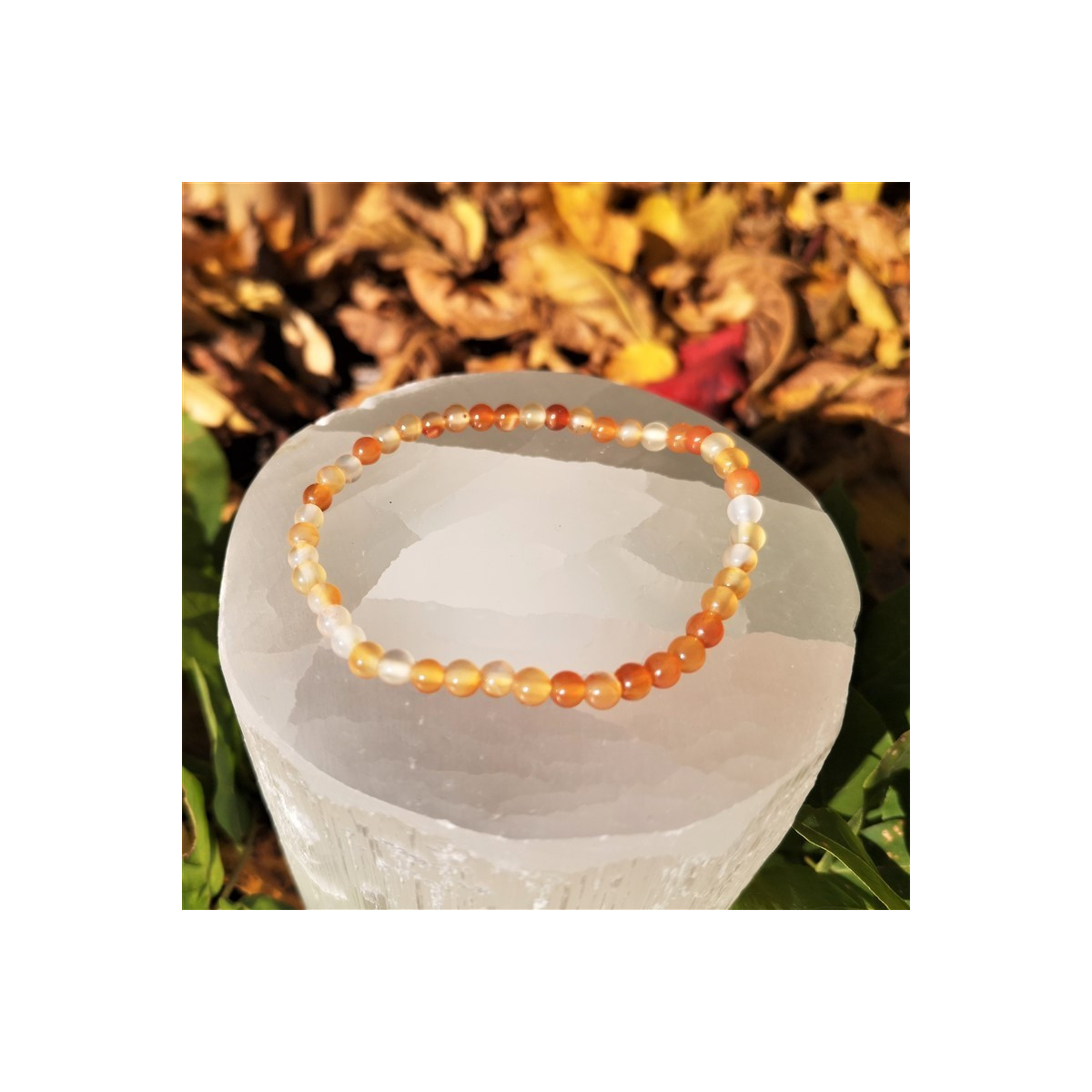 Bracelet cornaline 4mm