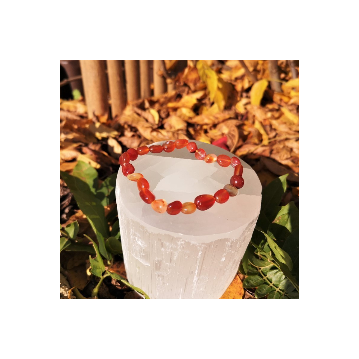 Bracelet cornaline nuggets