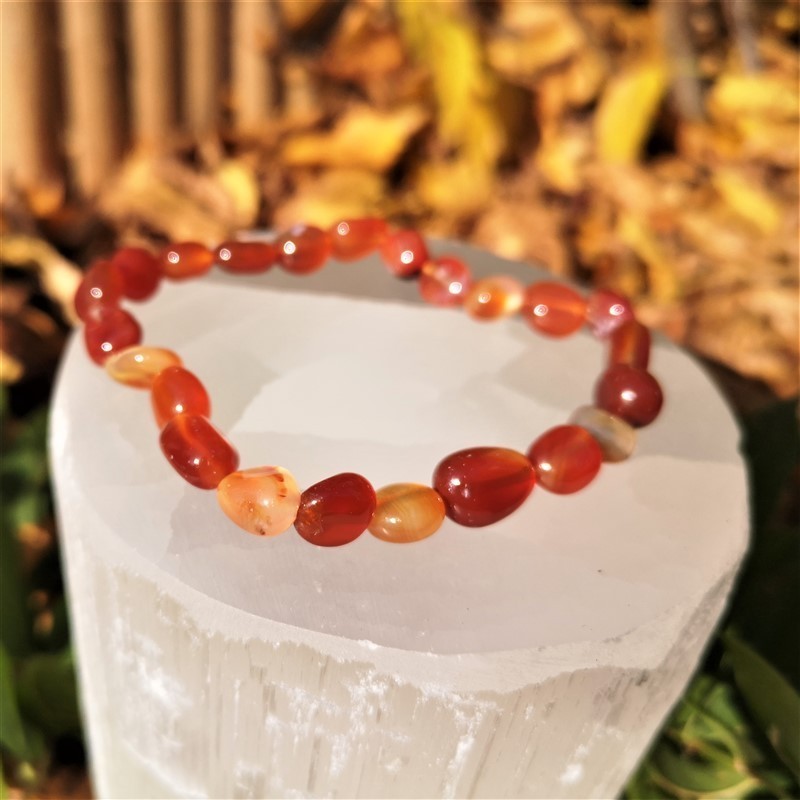 Bracelet cornaline nuggets