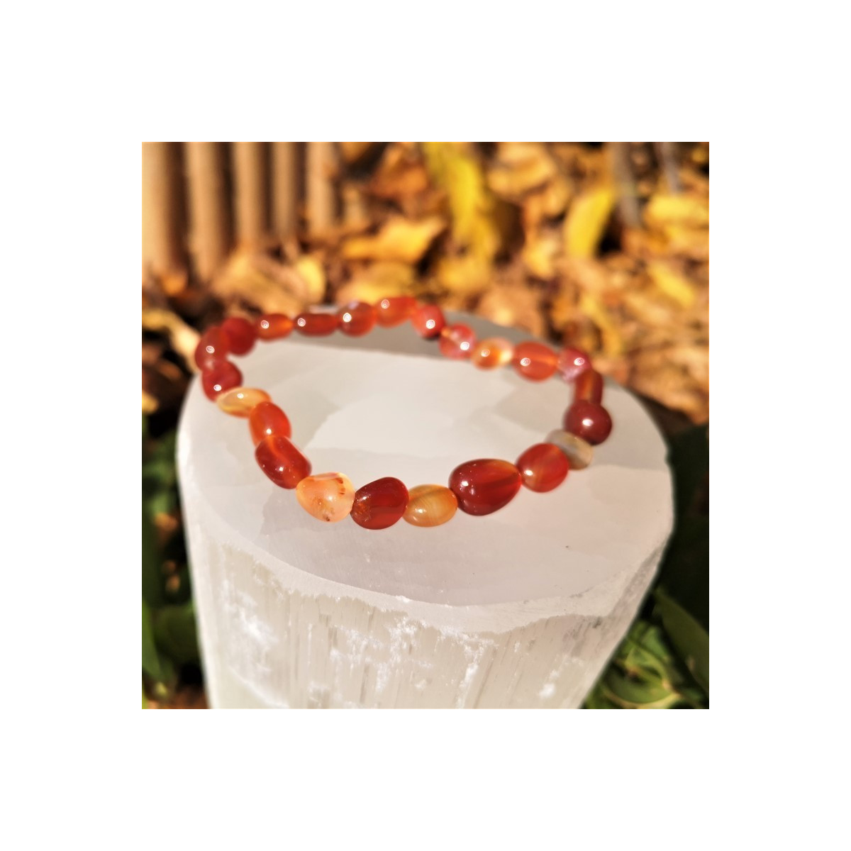 Bracelet cornaline nuggets