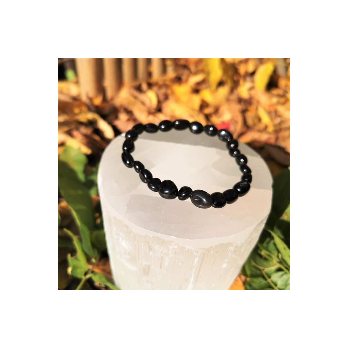 Bracelet obsidienne oeil céleste nuggets
