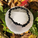 Bracelet obsidienne oeil céleste pierres roulées