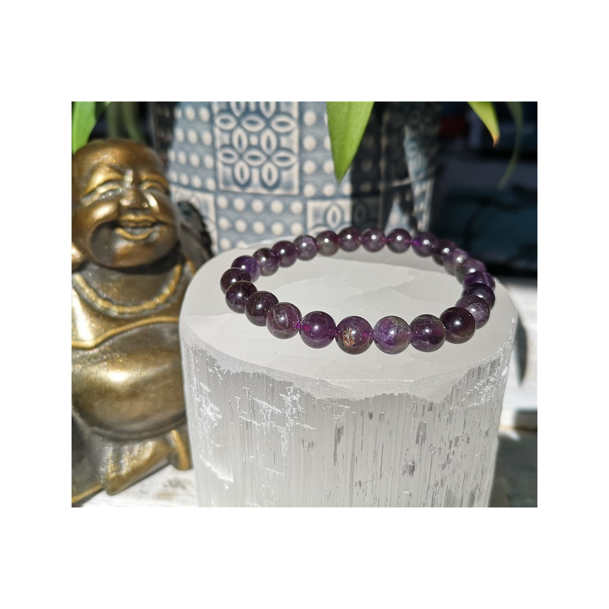 bracelet améthyste 8mm
