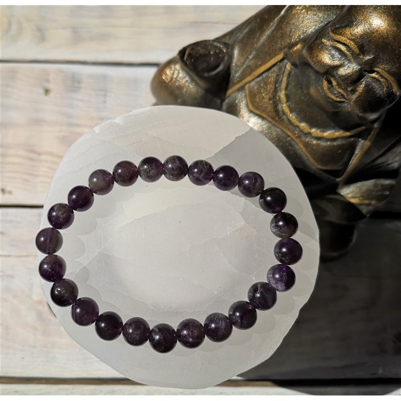 bracelet améthyste 8mm