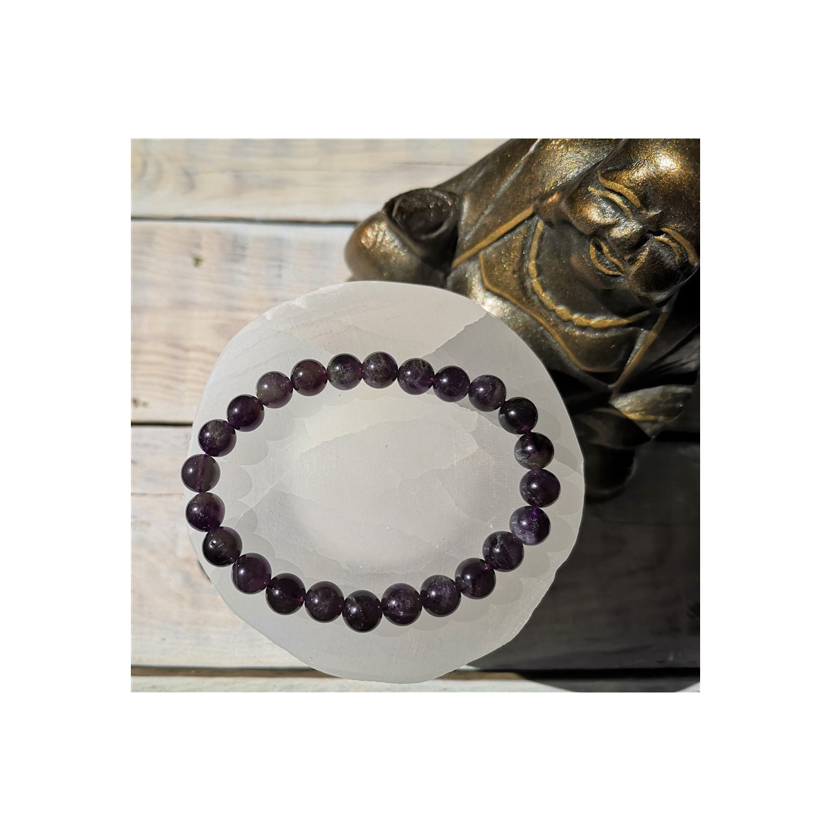 bracelet améthyste 8mm