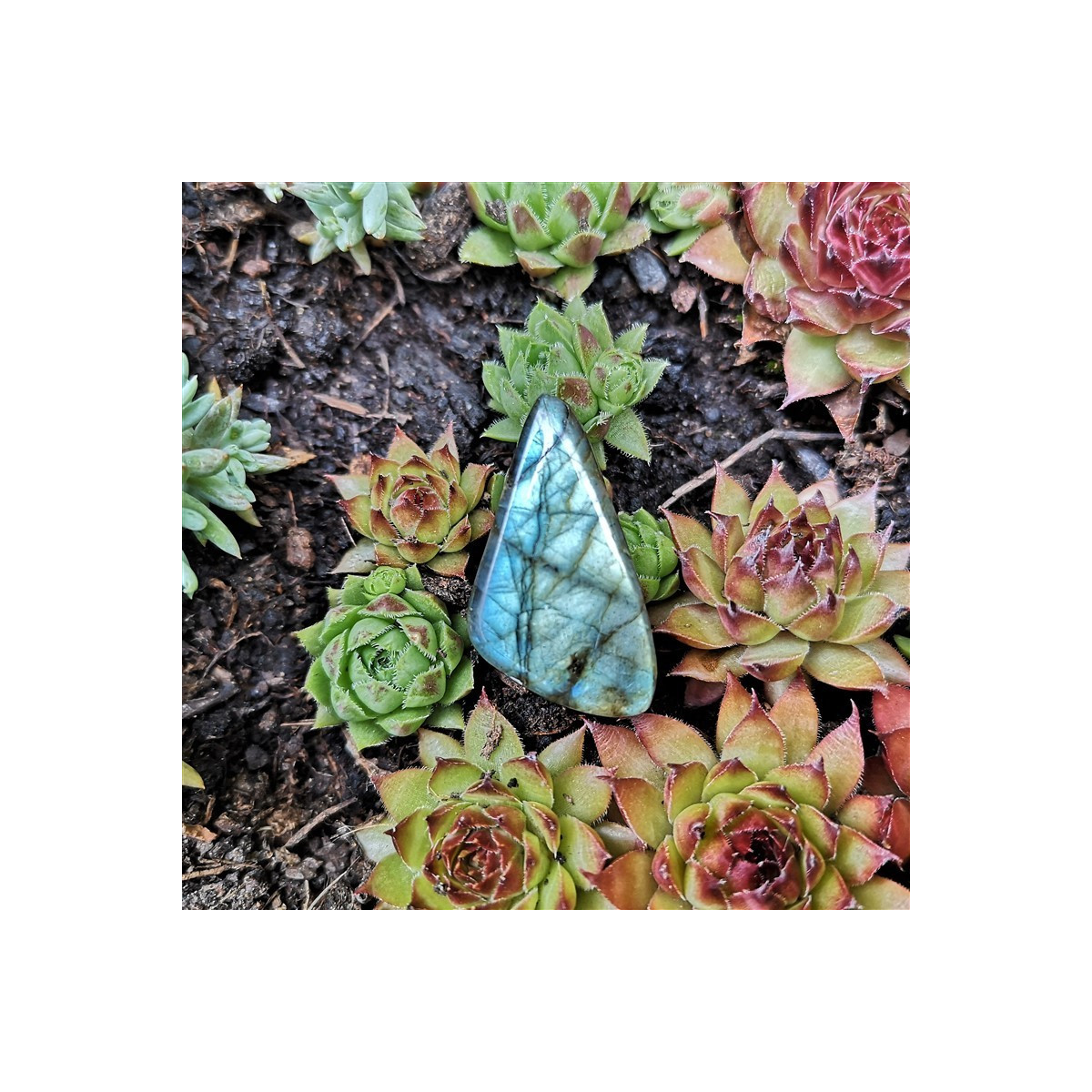 pendentif labradorite bleue ciel