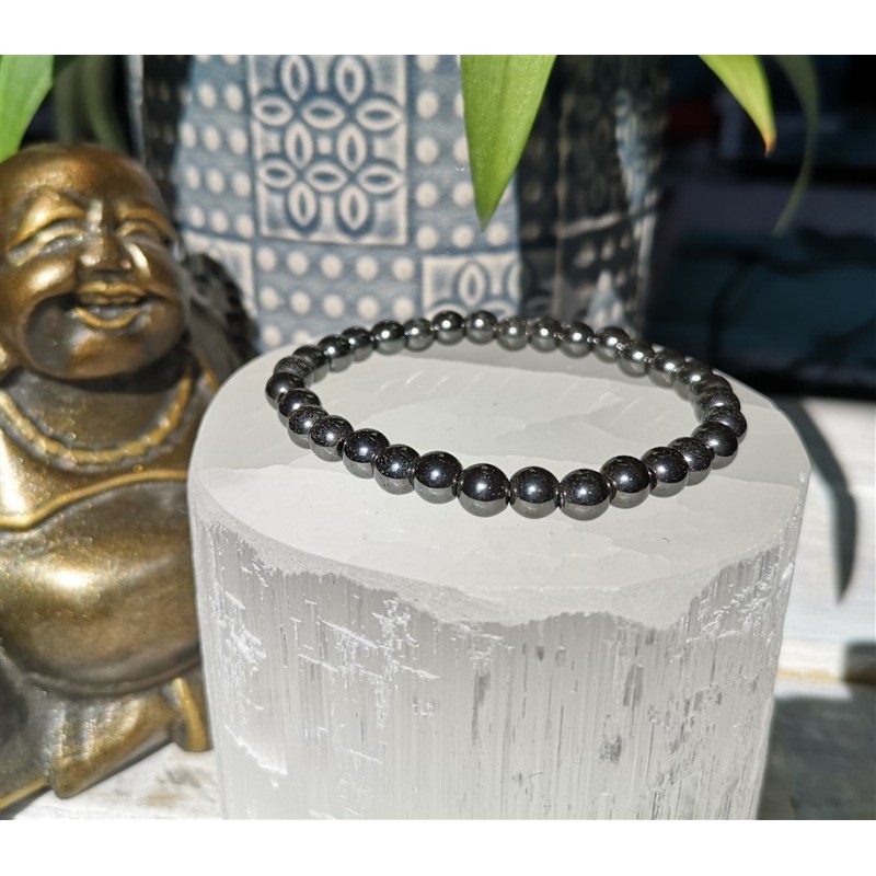 bracelet hématite 6mm