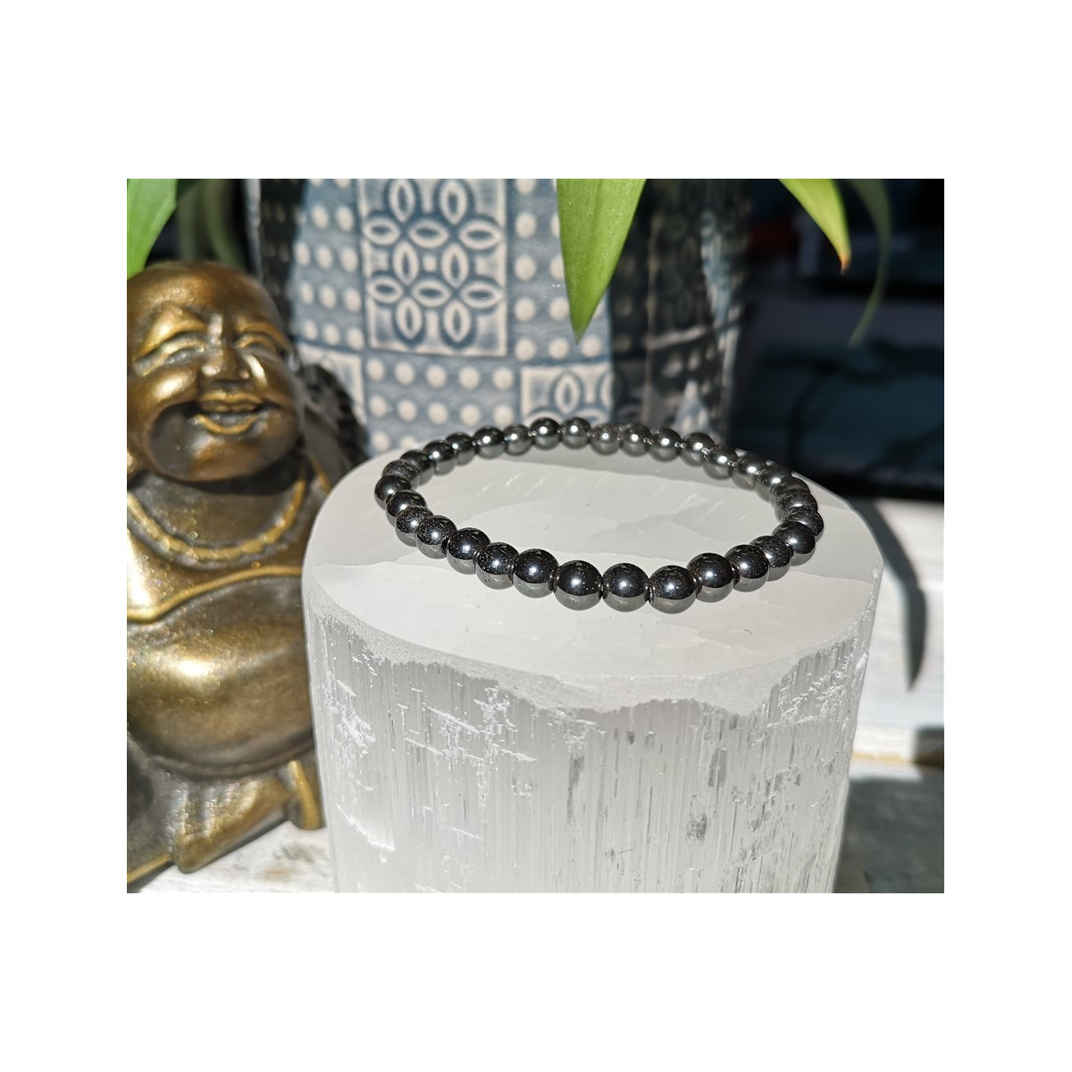 bracelet hématite 6mm