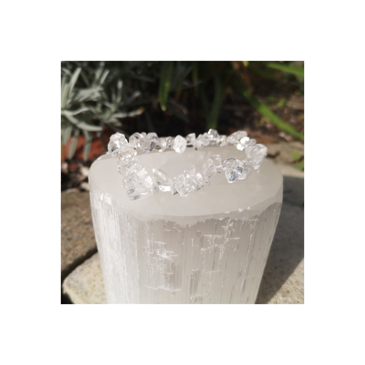 Bracelet cristal de roche chips
