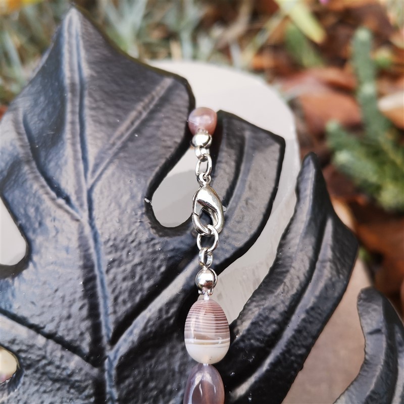 Collier pierre agate du botswana