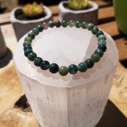 bracelet agate mousse 6mm