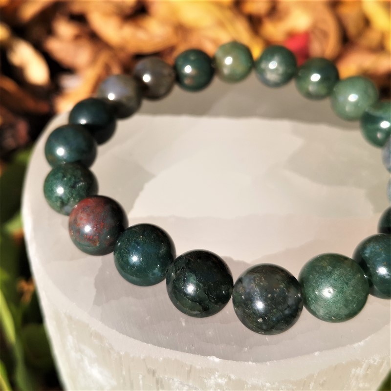 Bracelet agate mousse 10mm | Minesenstiel