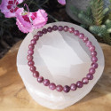 bracelet lépidolite 6mm