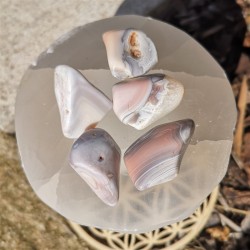 Pierre roulée agate du Botswana | Vertus & Propriétés | Minesenstiel