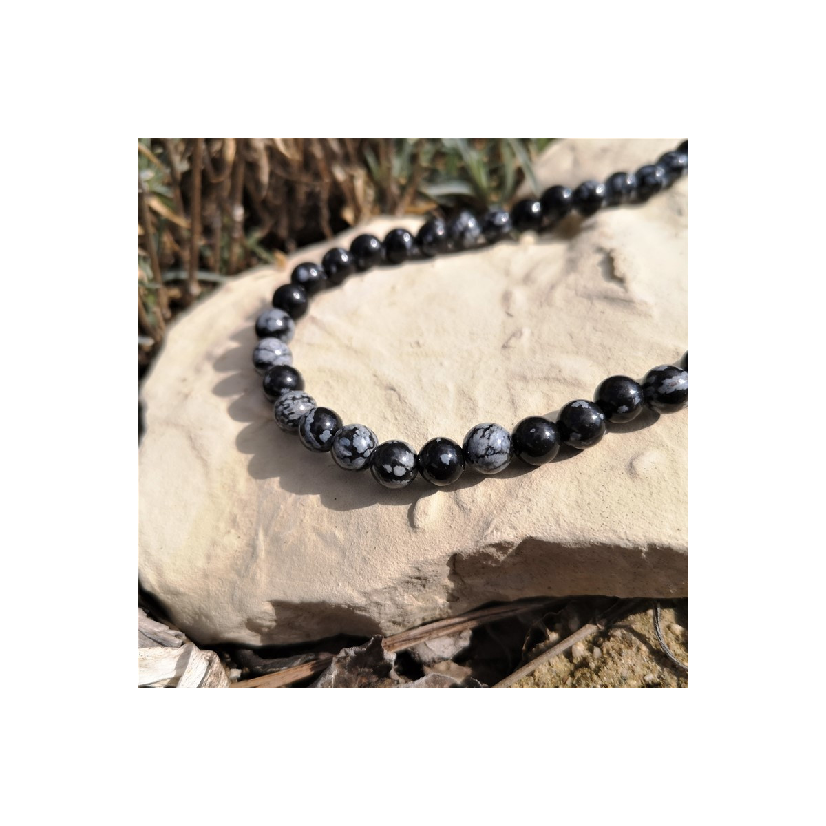 collier obsidienne étoilée