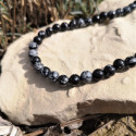 collier obsidienne étoilée