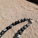 collier obsidienne flocon de neige