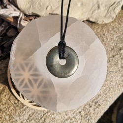 pendentif donut pyrite