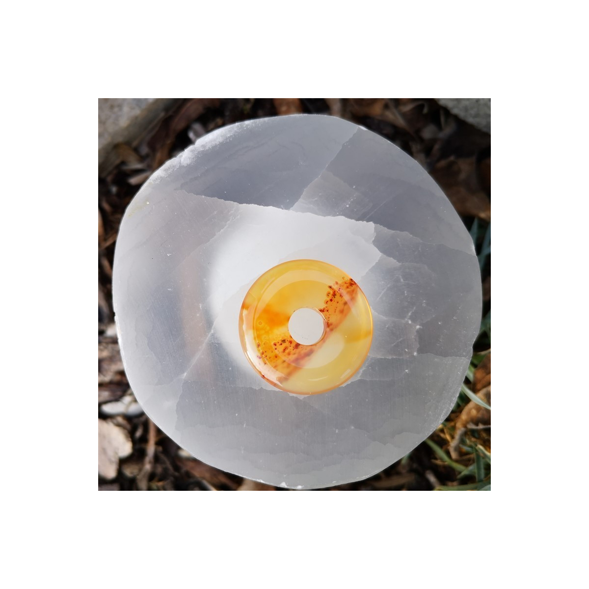 cornaline donut pendentif