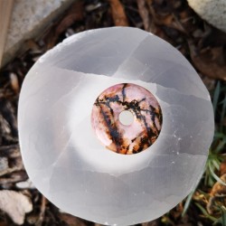 pendentif donut rhodonite