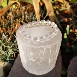 bracelet cristal de roche 10mm