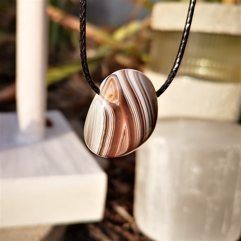 Collier pierre Agate du botswana