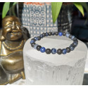 bracelet sodalite et pierre de lave 6mm