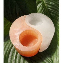 Bougeoir selenite yin yan