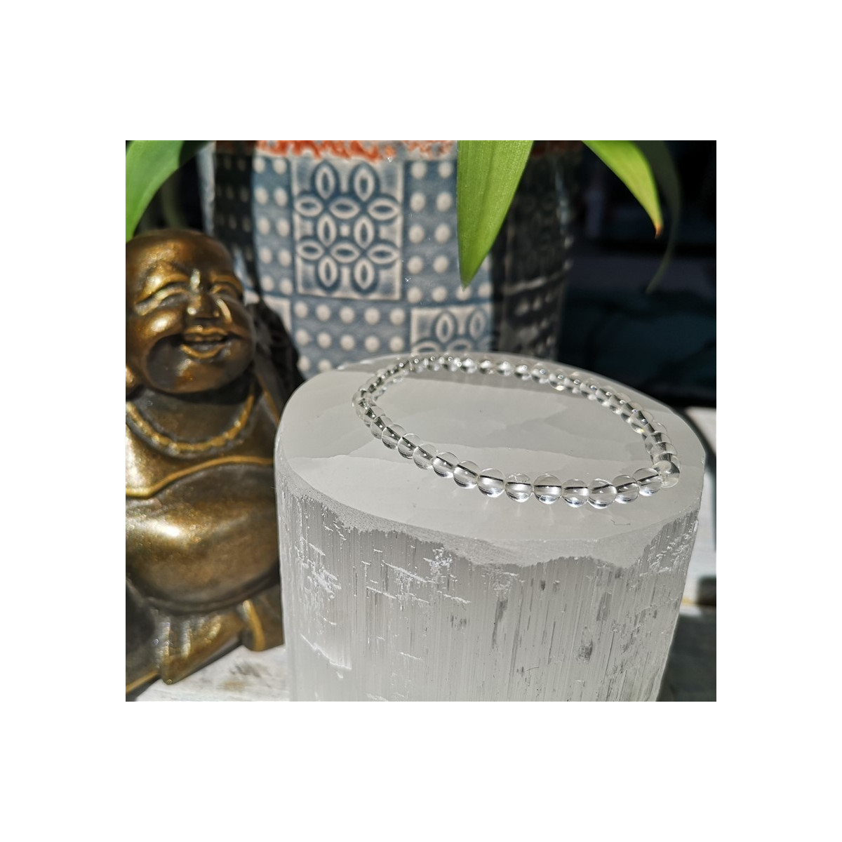 bracelet cristal de roche 4mm