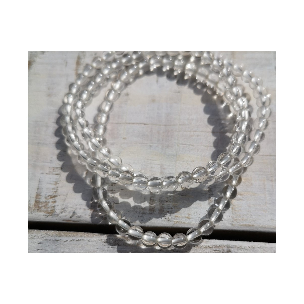 bracelet cristal de roche 4mm