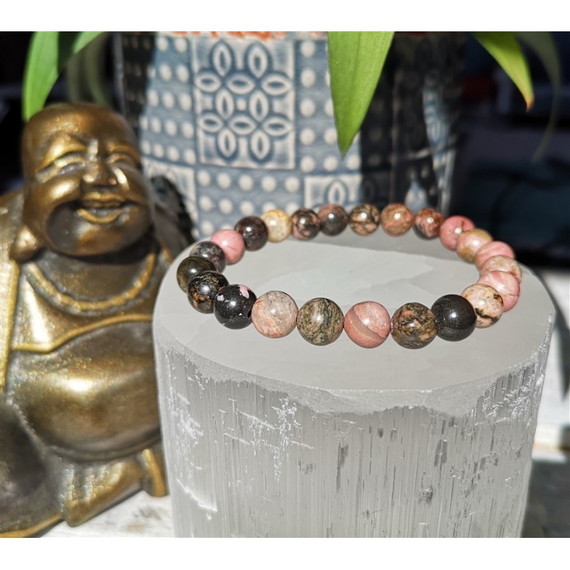 bracelet rhodonite 8mm