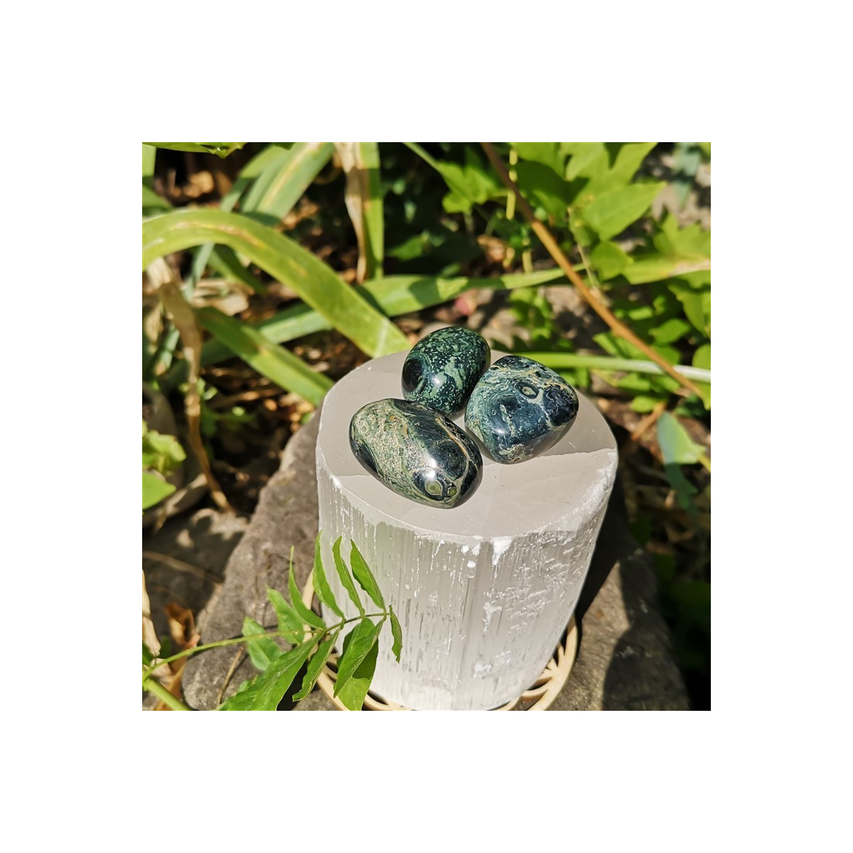 Jaspe kambaba Pierre roulée