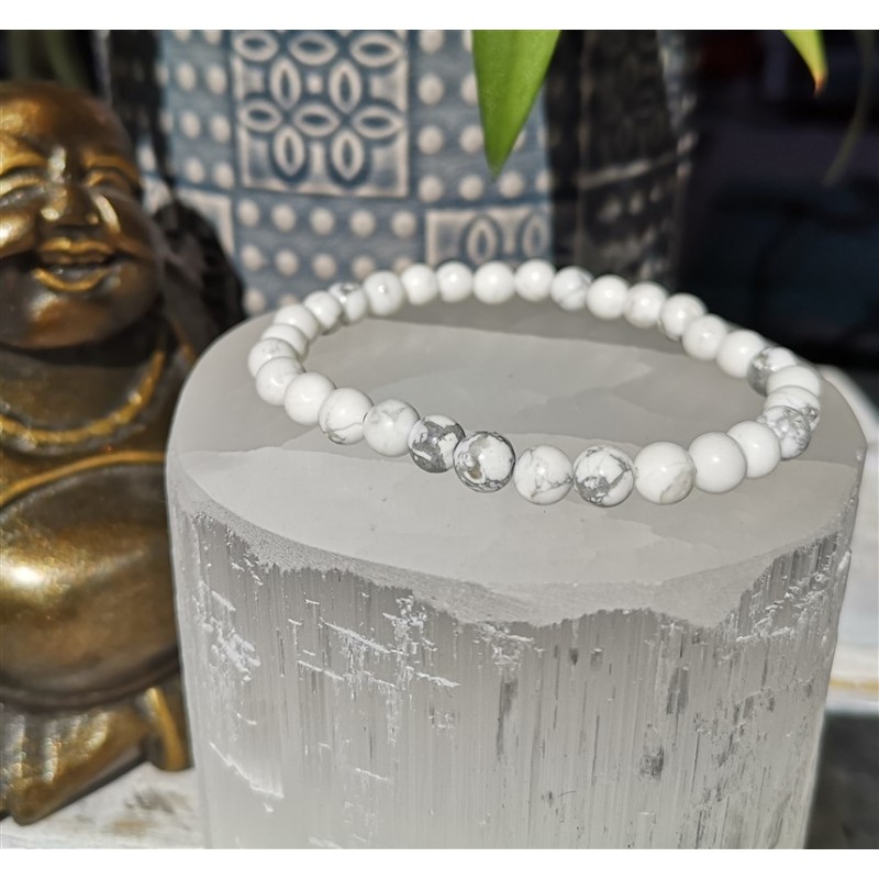 bracelet howlite 6mm