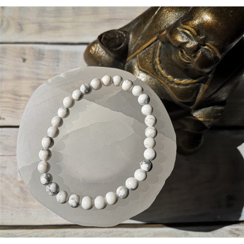 bracelet howlite 6mm