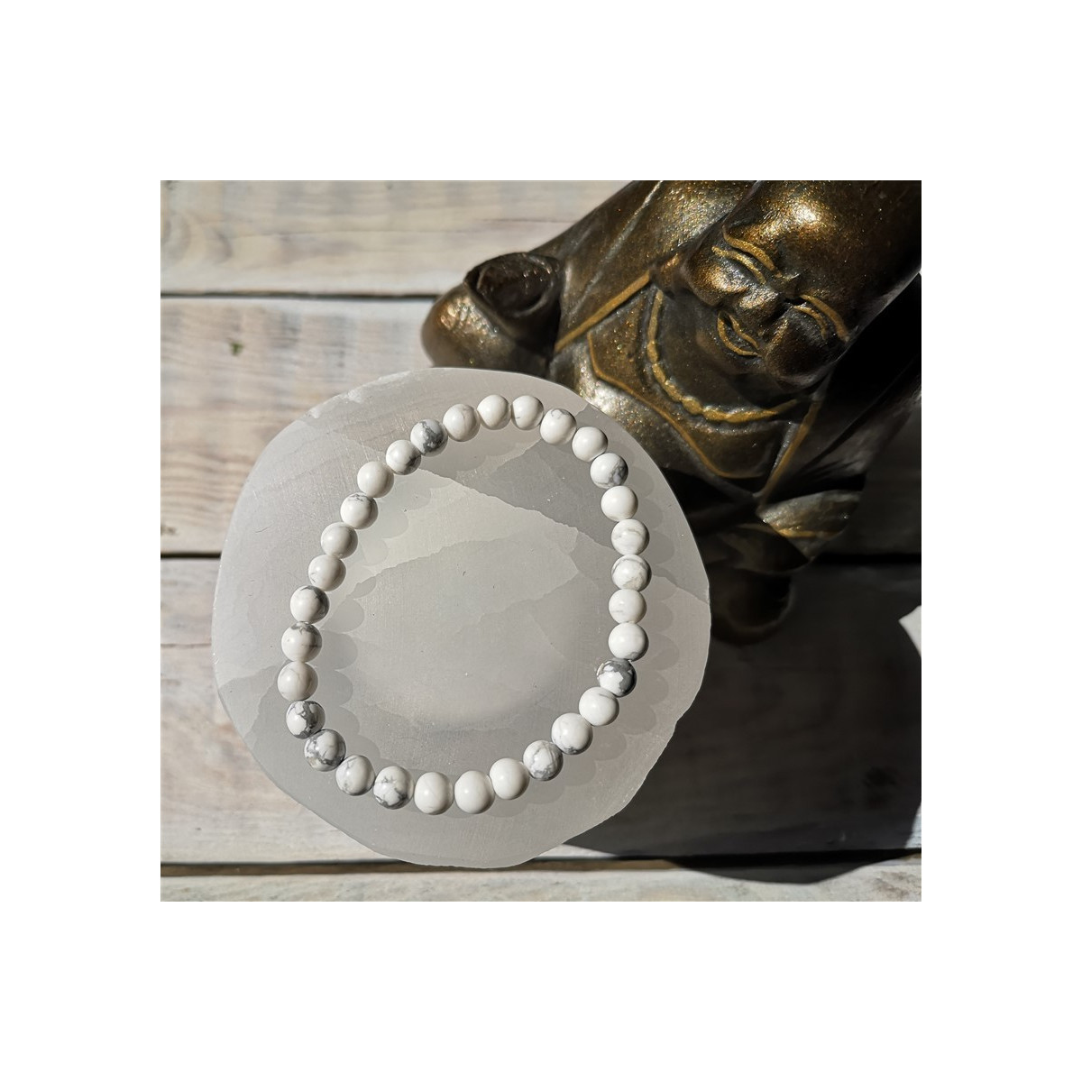 bracelet howlite 6mm