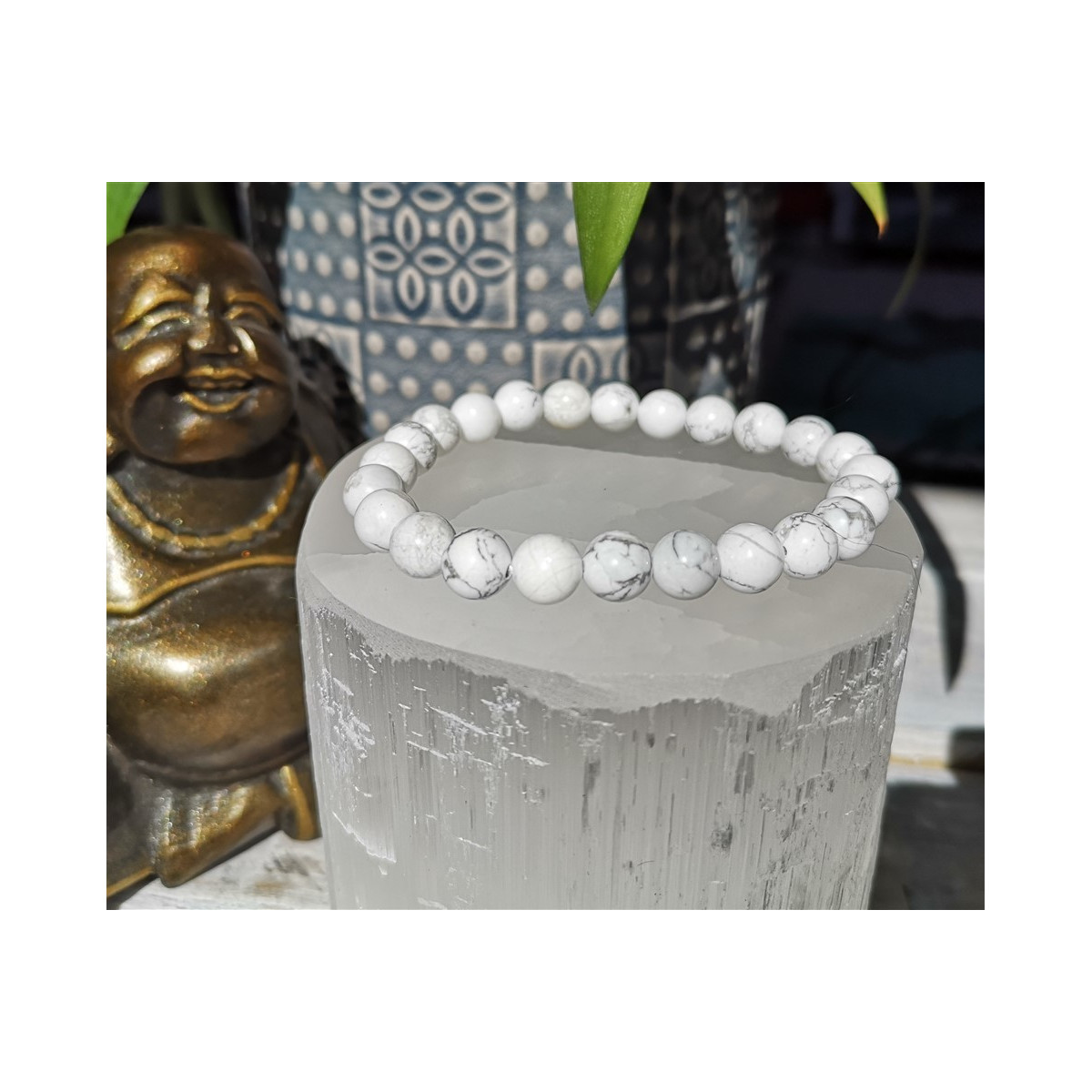 bracelet howlite 8mm