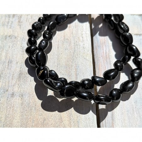 bracelet tourmaline noire nugget